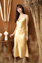 Gold Satin Belle Midi Dress
